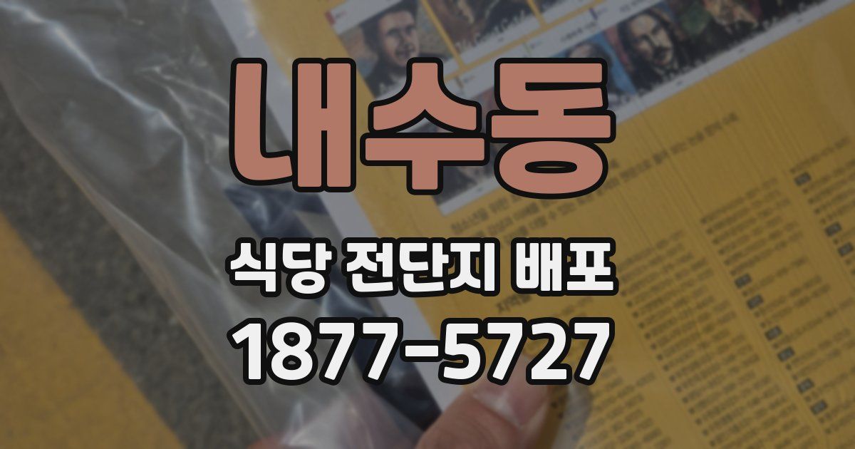 내수동 식당 전단지 배포
