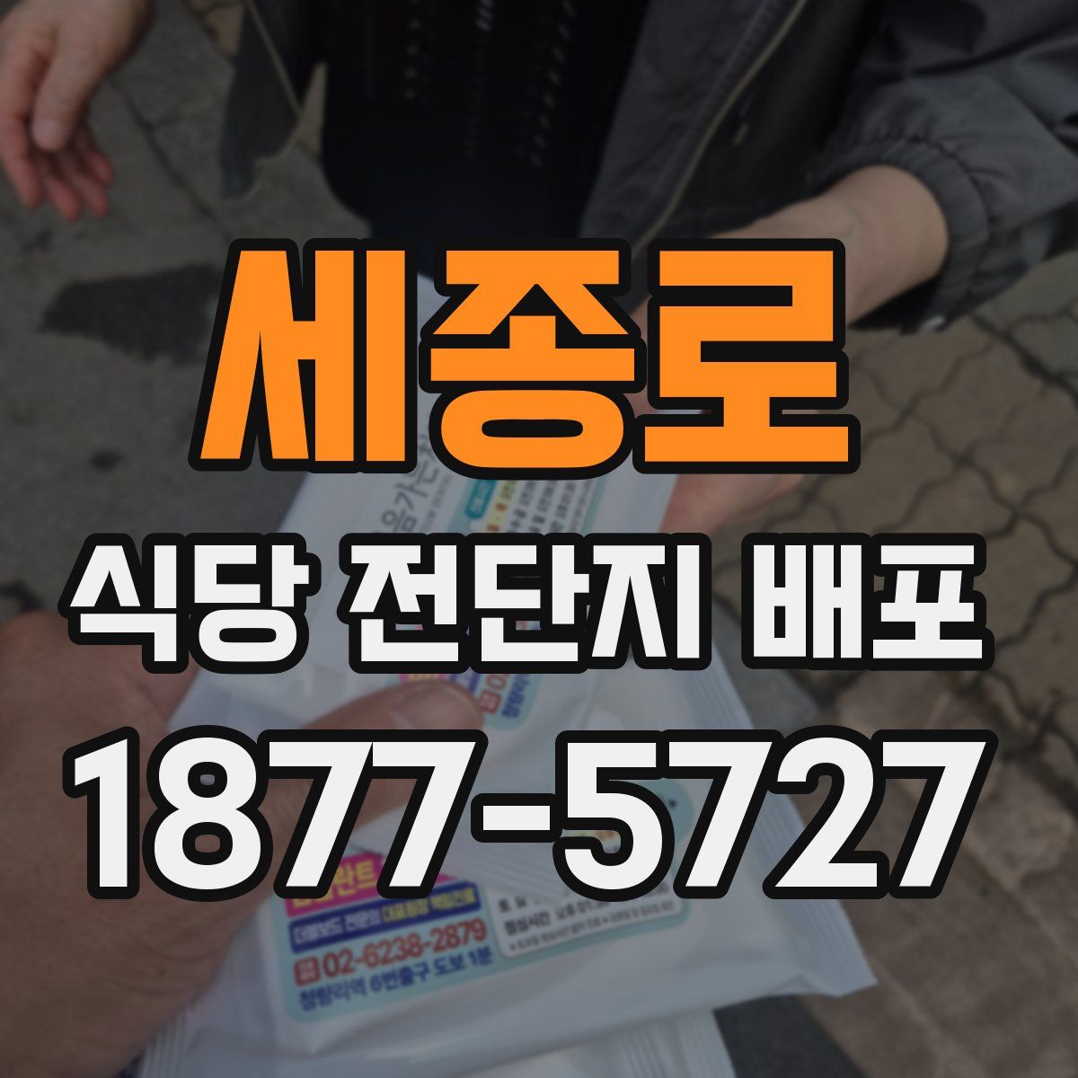 세종로 식당 전단지 배포