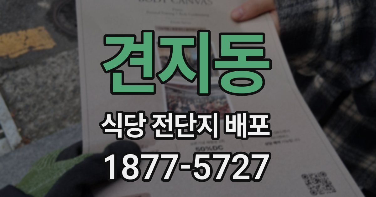 견지동 식당 전단지 배포