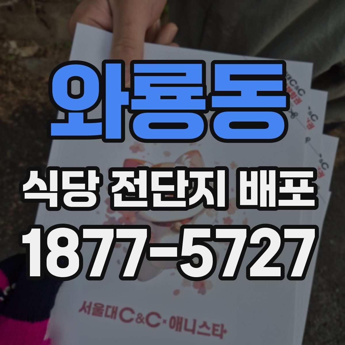 와룡동 식당 전단지 배포