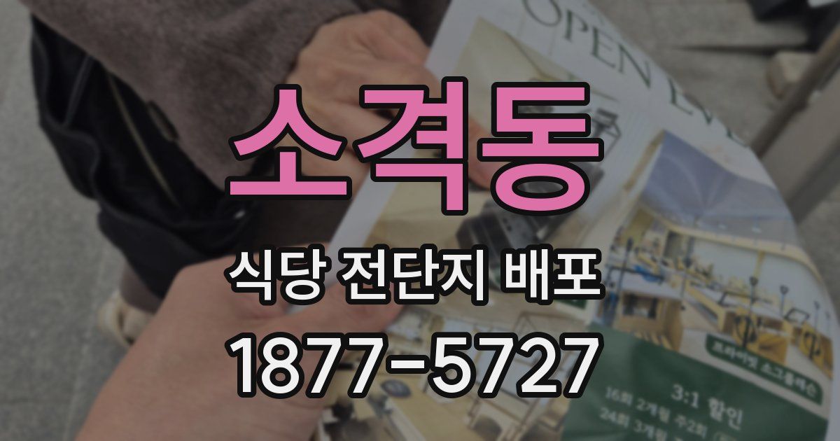 소격동 식당 전단지 배포