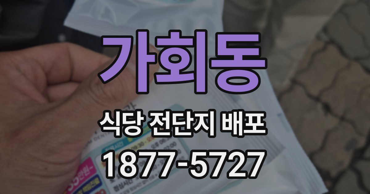 가회동 식당 전단지 배포