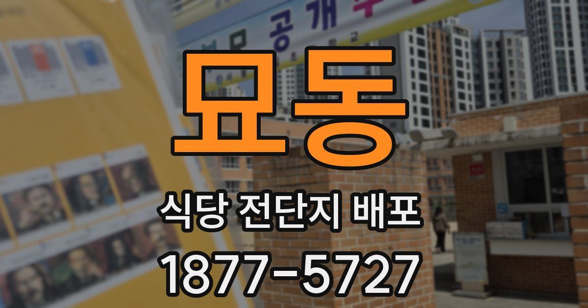 묘동 식당 전단지 배포