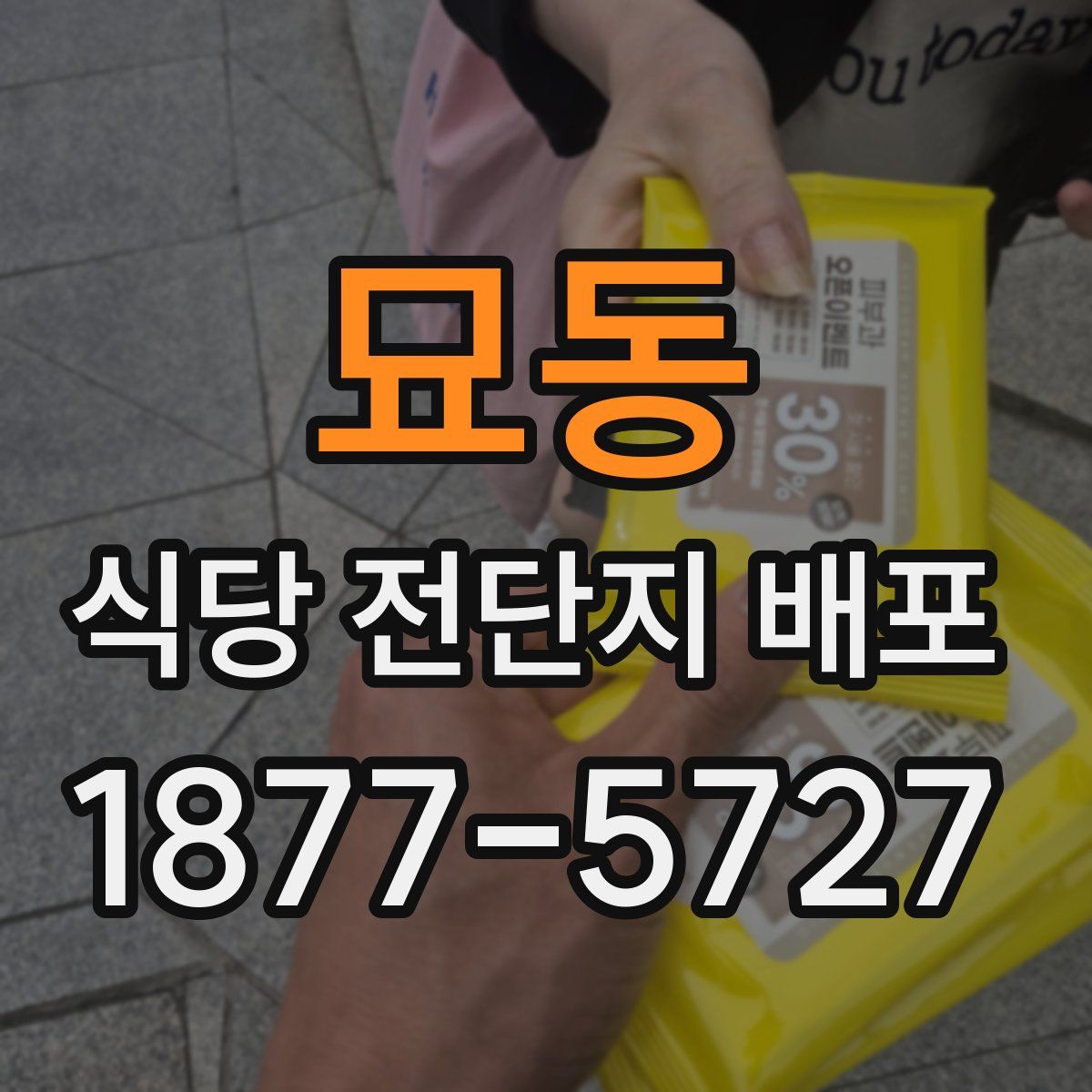 묘동 식당 전단지 배포
