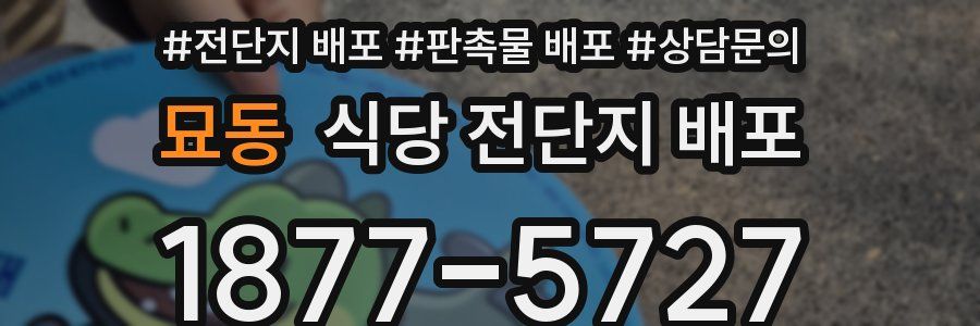 묘동 식당 전단지 배포
