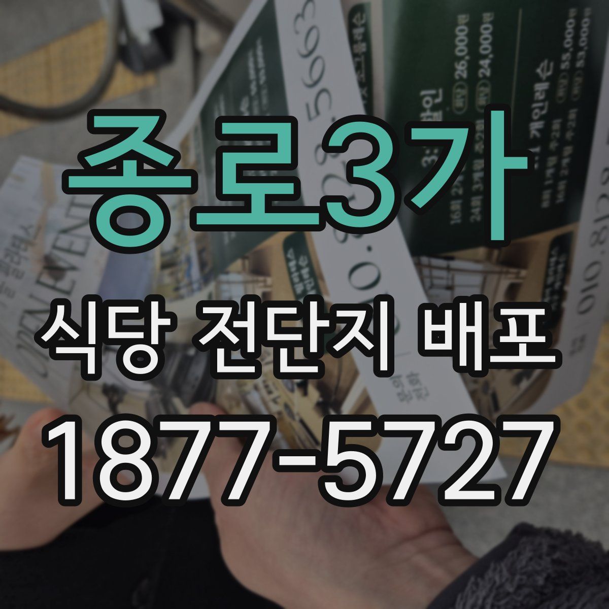 종로3가 식당 전단지 배포