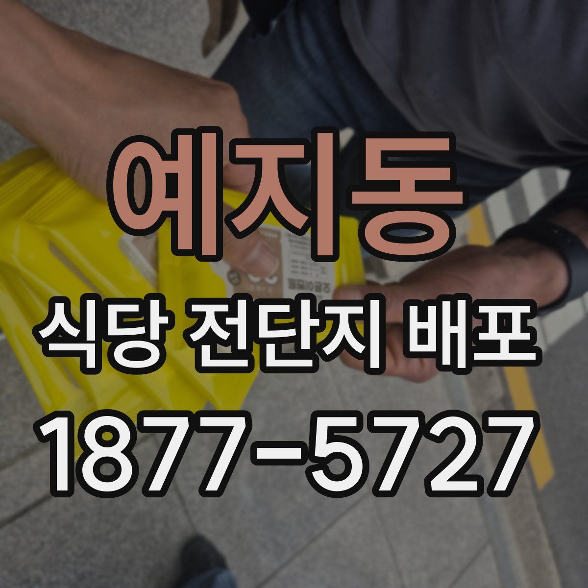 예지동 식당 전단지 배포