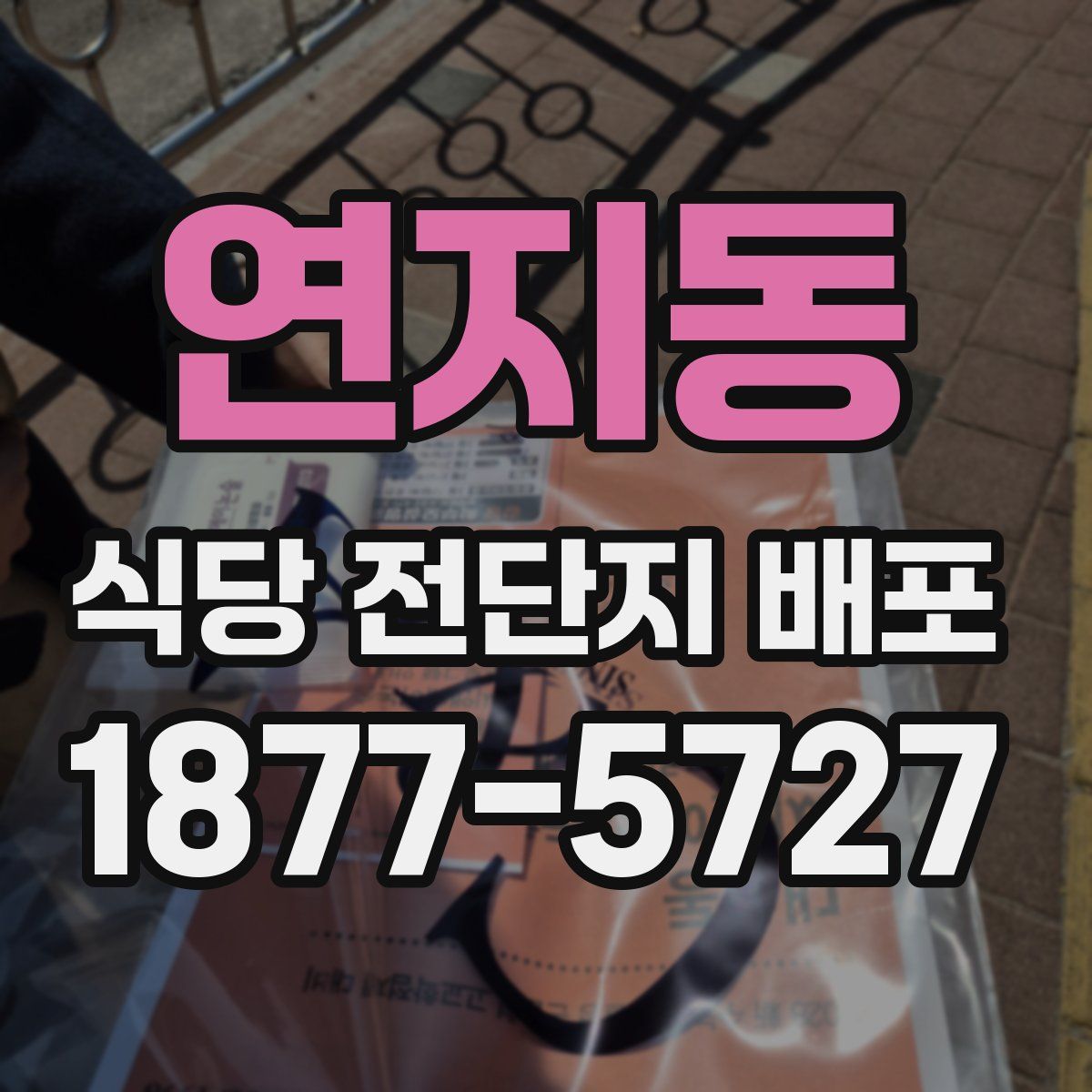 연지동 식당 전단지 배포