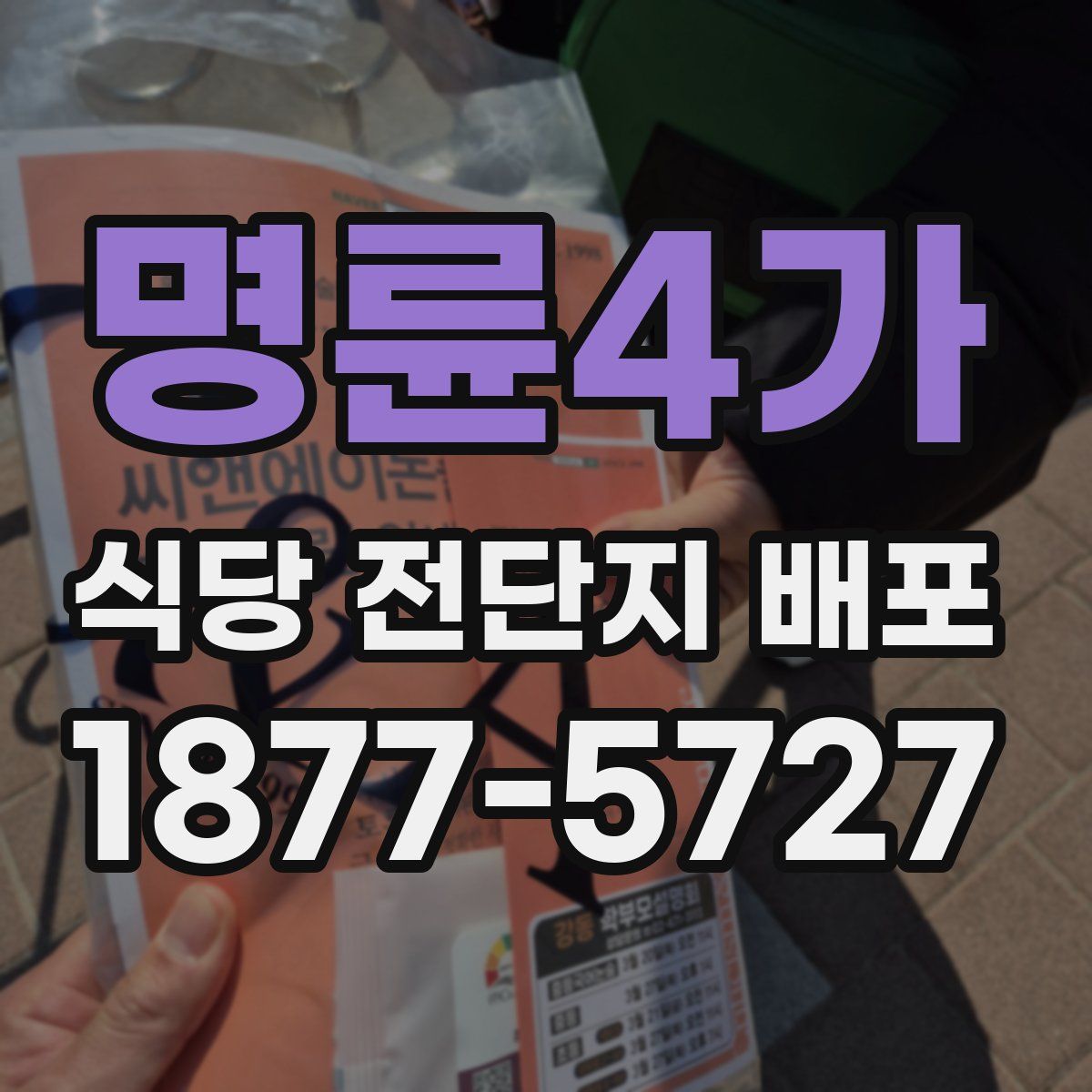 명륜4가 식당 전단지 배포