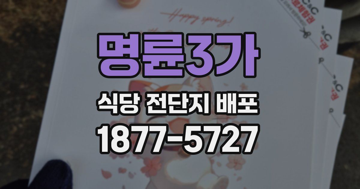 명륜3가 식당 전단지 배포