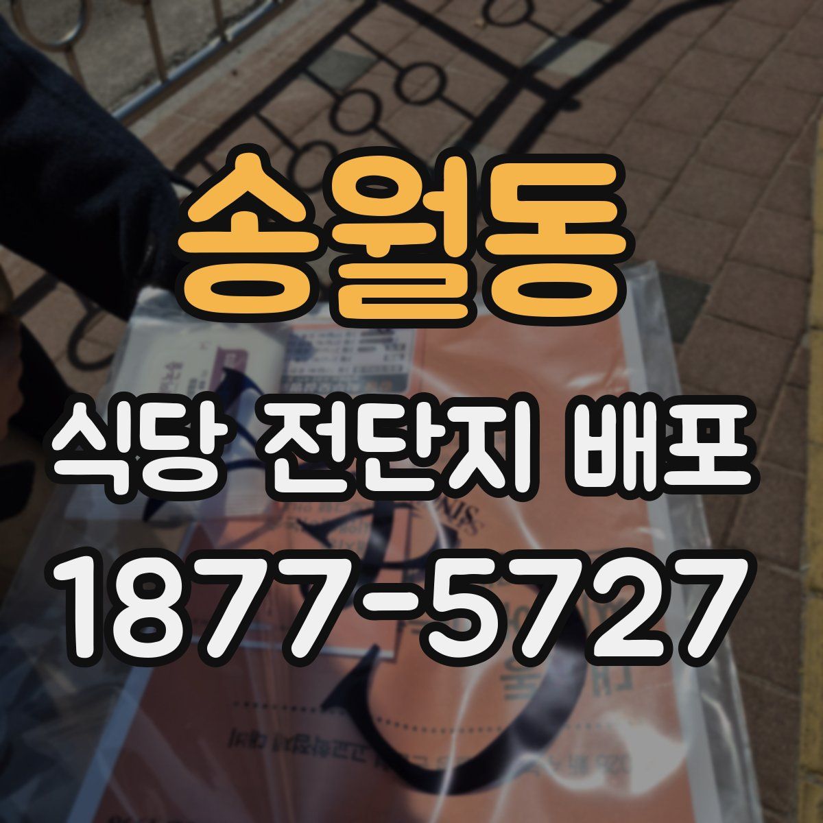 송월동 식당 전단지 배포