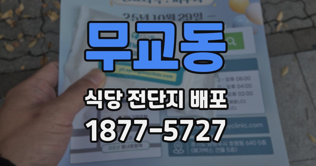 무교동 식당 전단지 배포