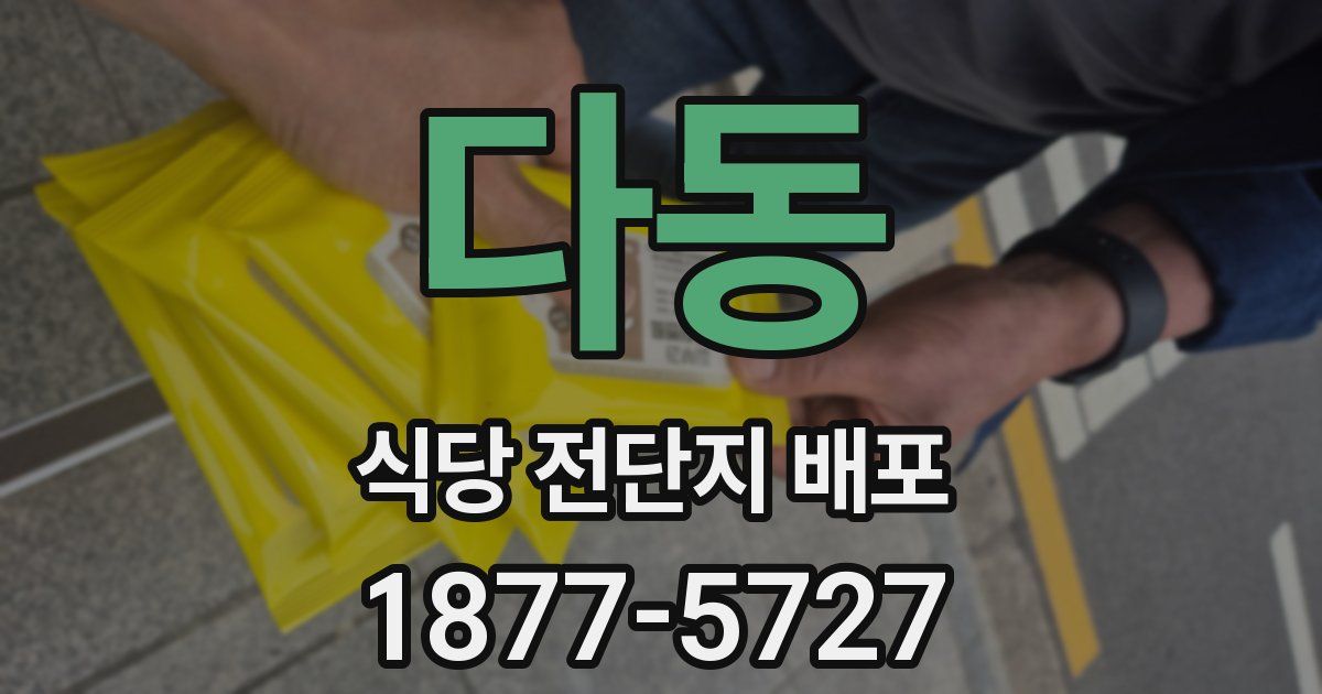 다동 식당 전단지 배포