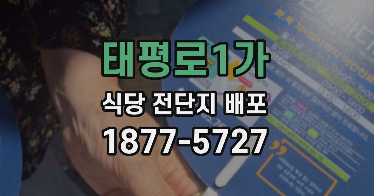 태평로1가 식당 전단지 배포
