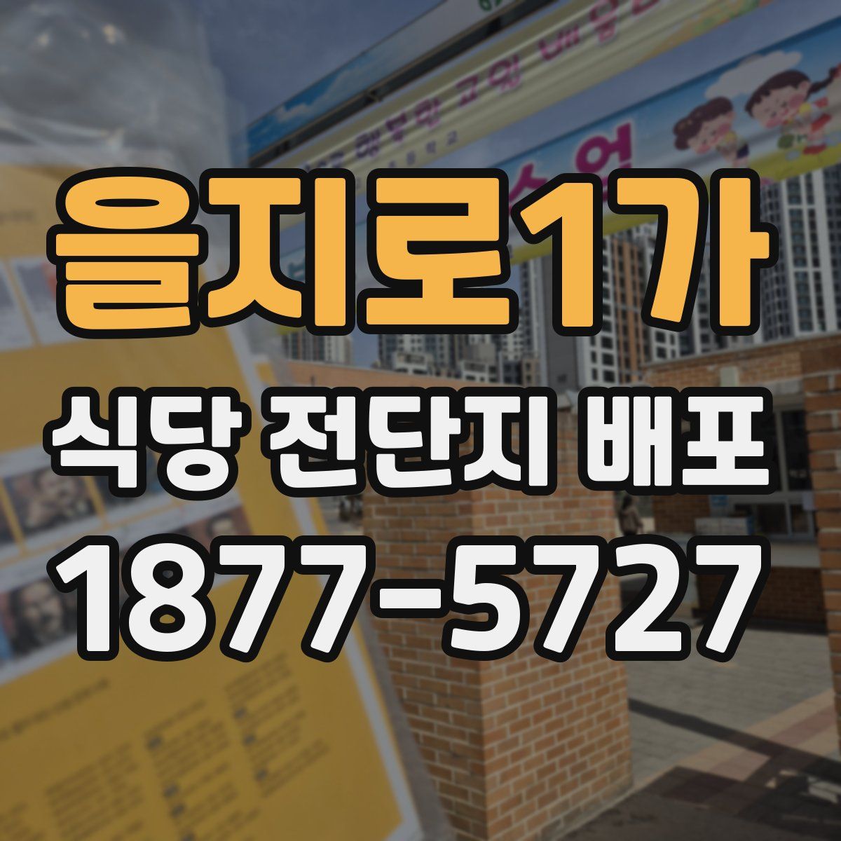 을지로1가 식당 전단지 배포