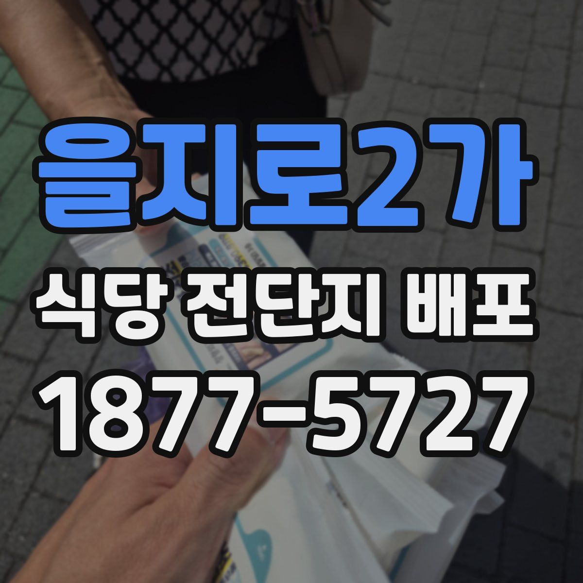 을지로2가 식당 전단지 배포