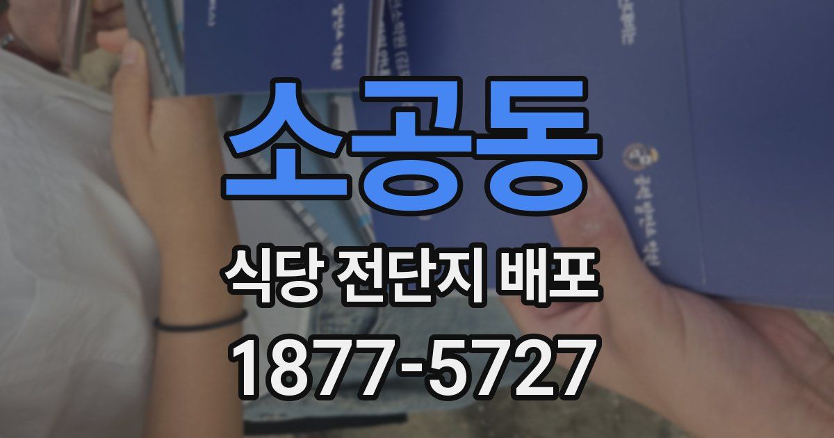 소공동 식당 전단지 배포