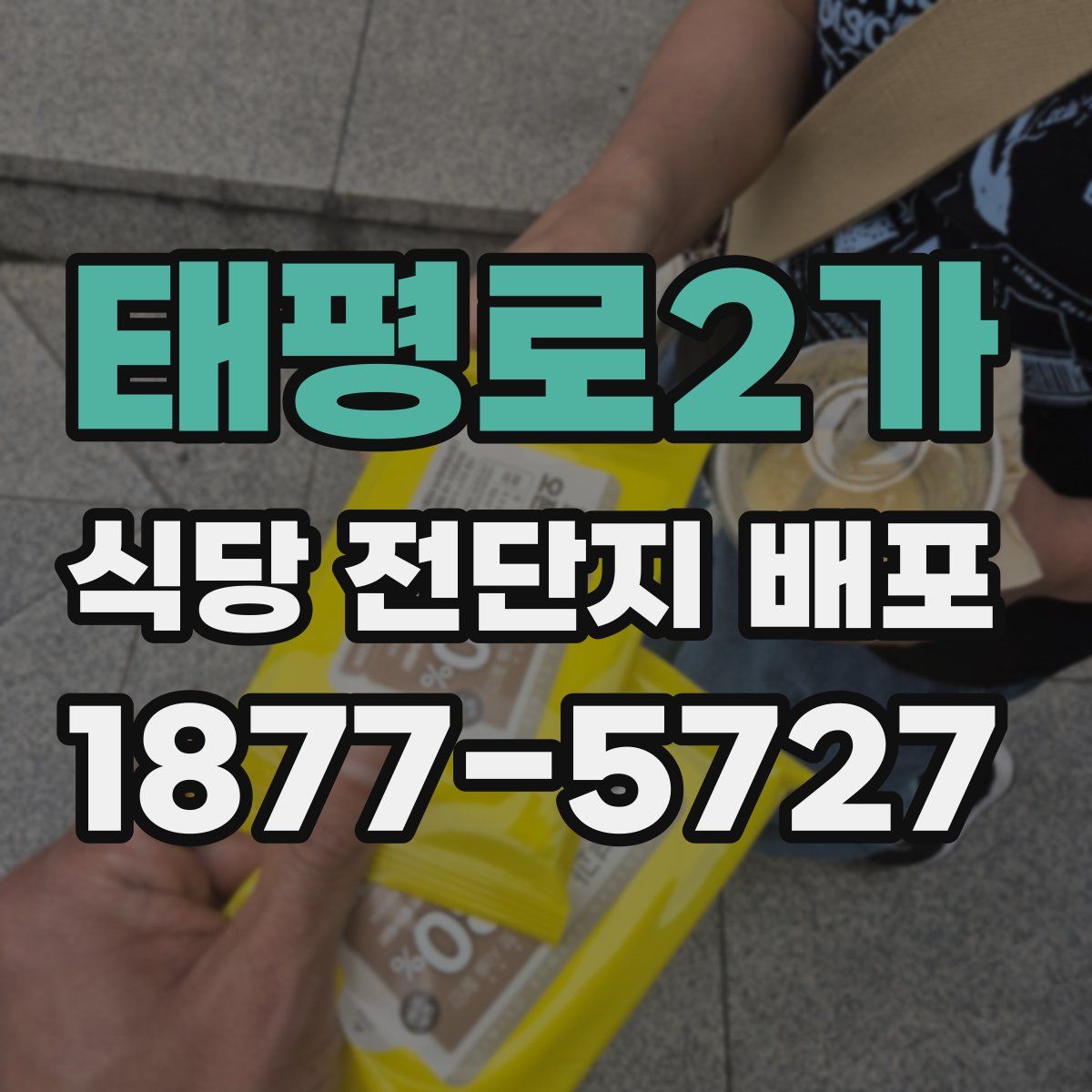 태평로2가 식당 전단지 배포