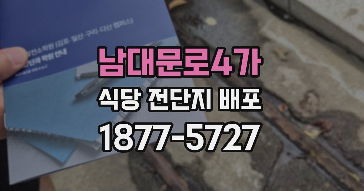 남대문로4가 식당 전단지 배포