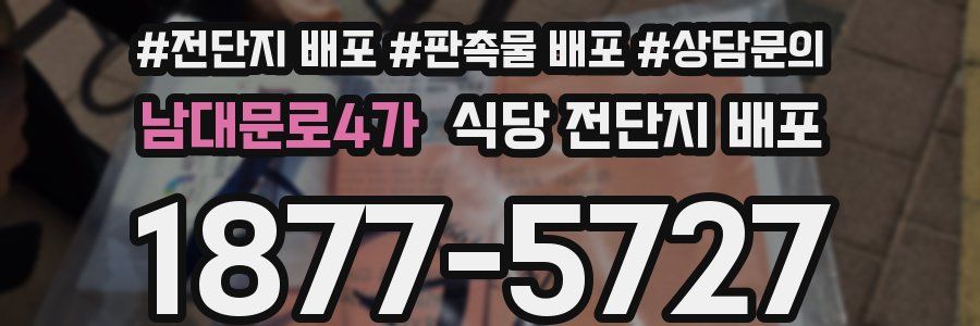 남대문로4가 식당 전단지 배포