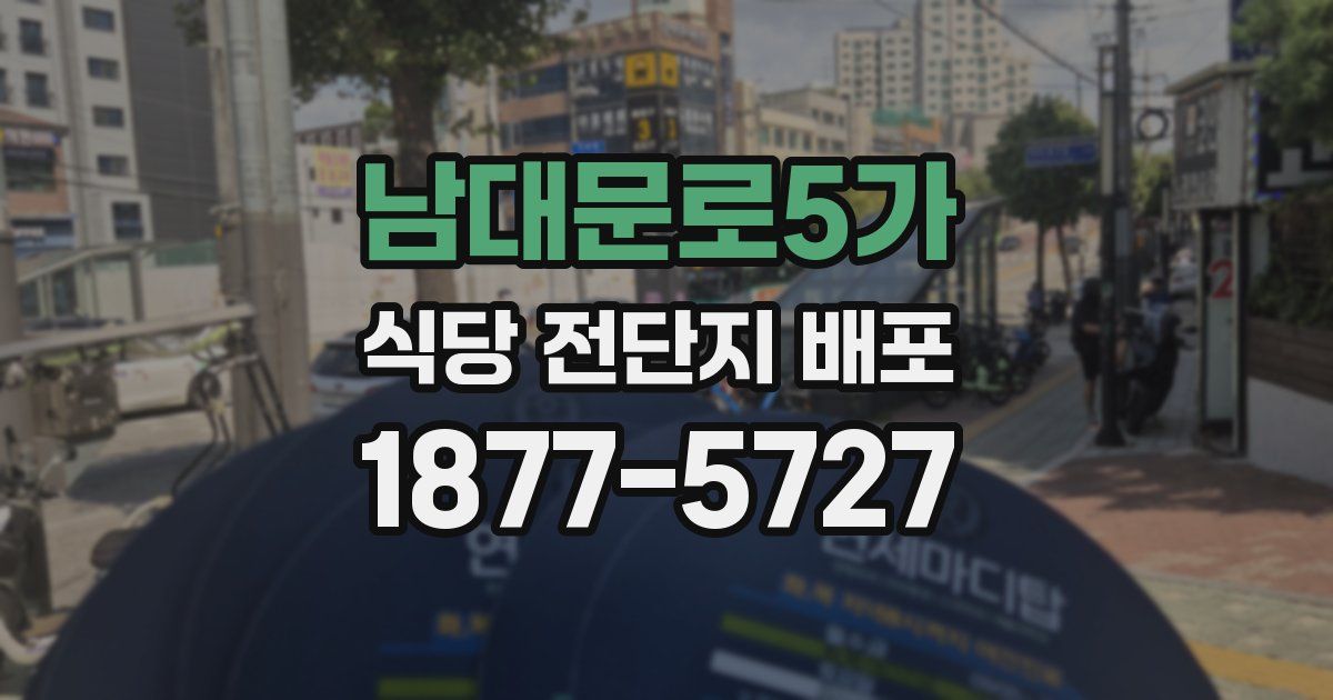 남대문로5가 식당 전단지 배포