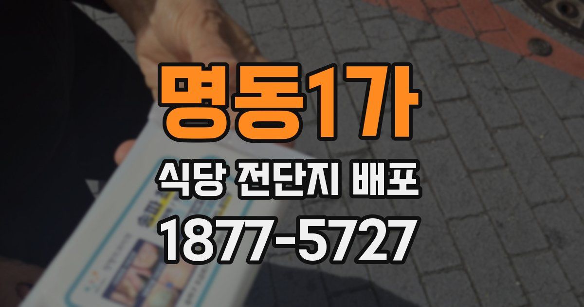 명동1가 식당 전단지 배포