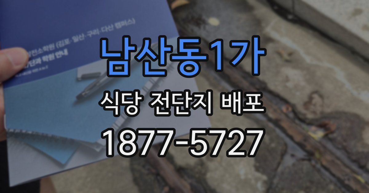 남산동1가 식당 전단지 배포