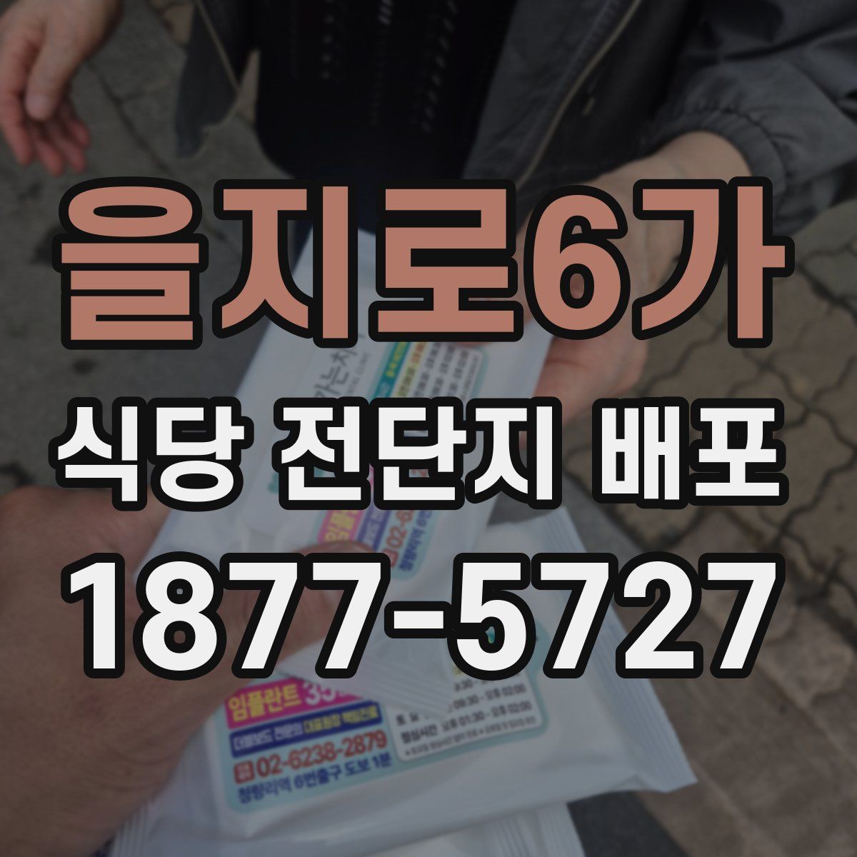 을지로6가 식당 전단지 배포