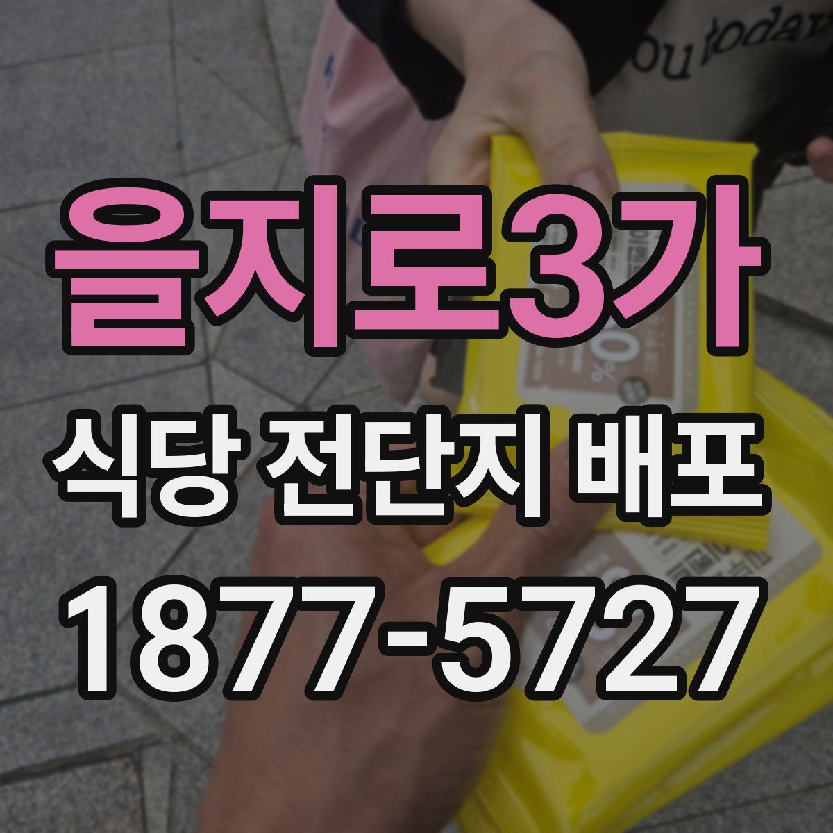 을지로3가 식당 전단지 배포