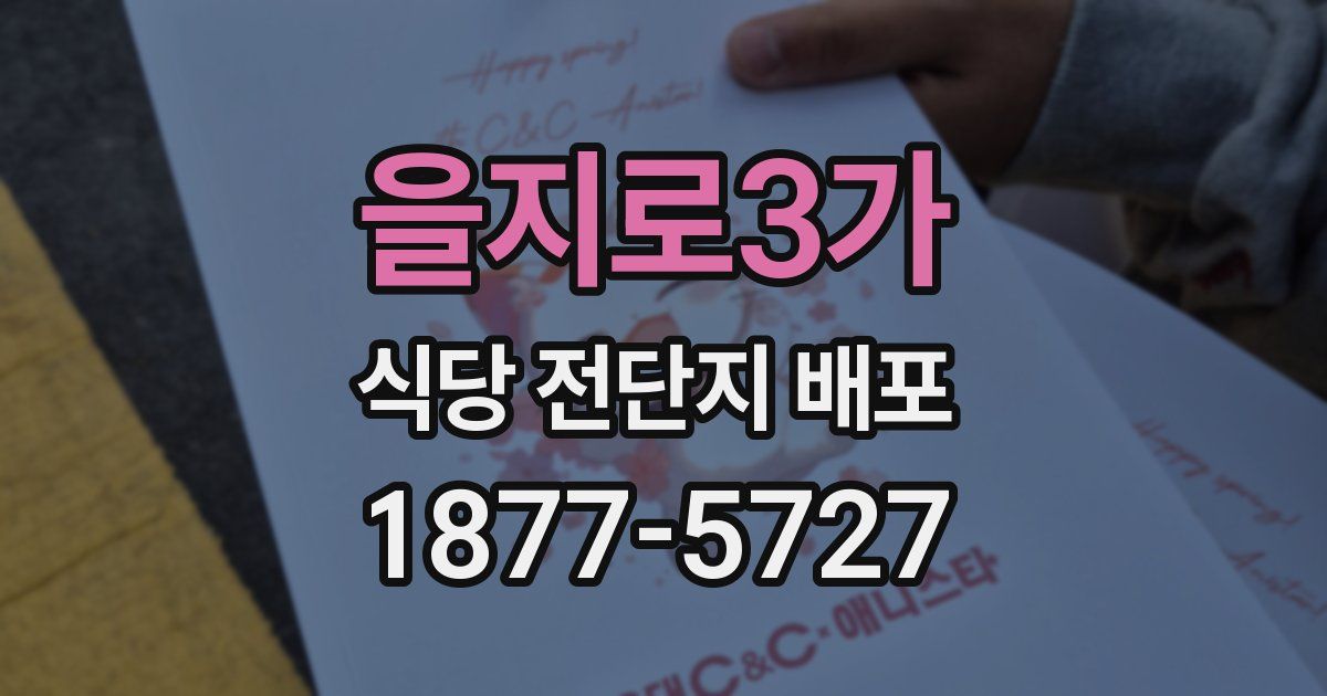 을지로3가 식당 전단지 배포