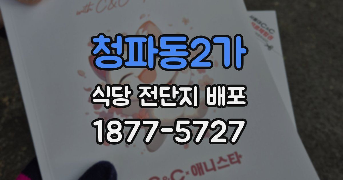 청파동2가 식당 전단지 배포