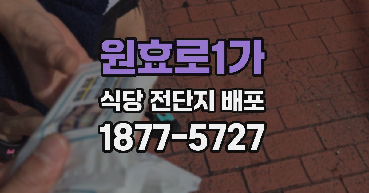 원효로1가 식당 전단지 배포
