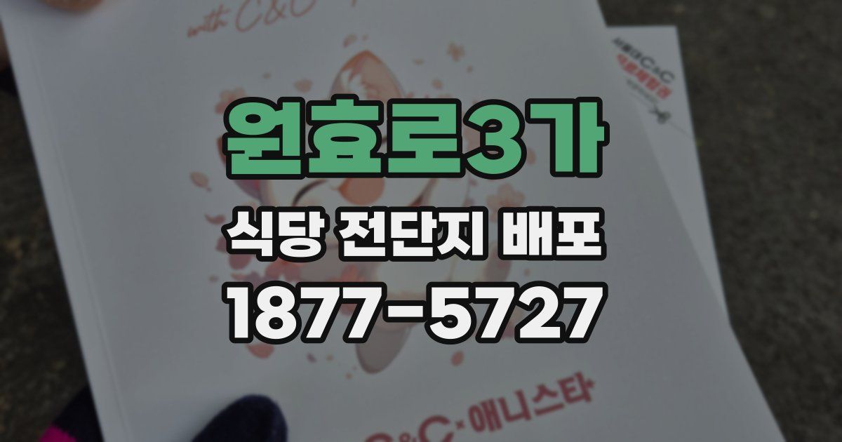 원효로3가 식당 전단지 배포