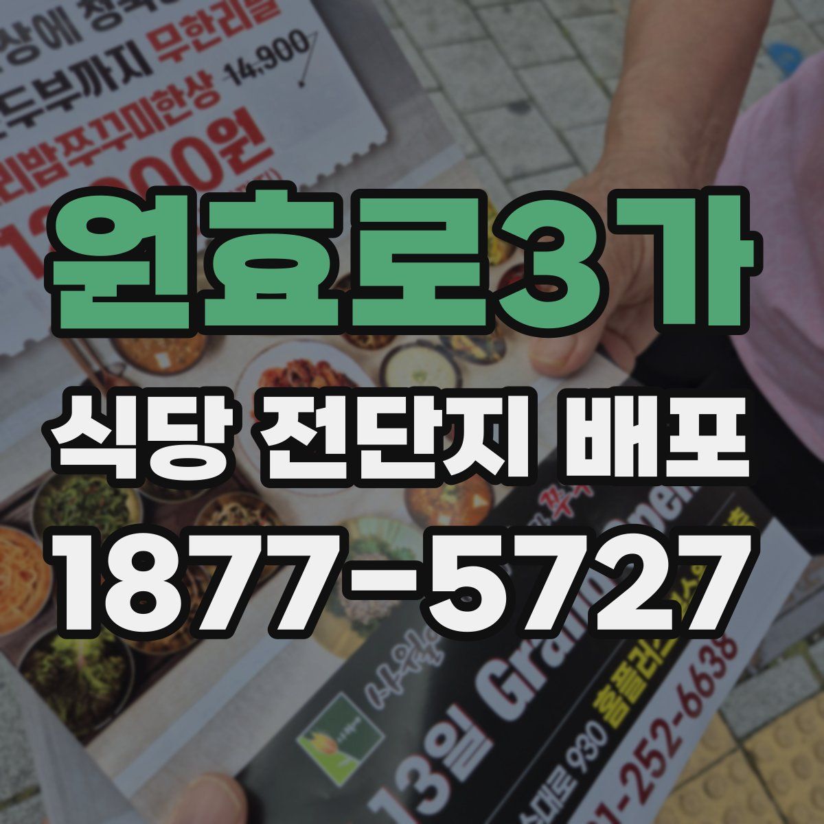 원효로3가 식당 전단지 배포