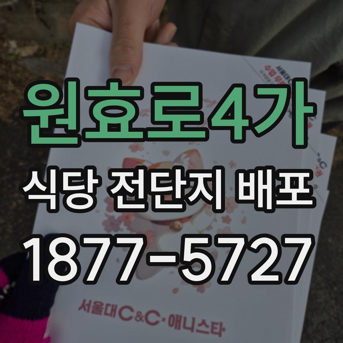 원효로4가 식당 전단지 배포