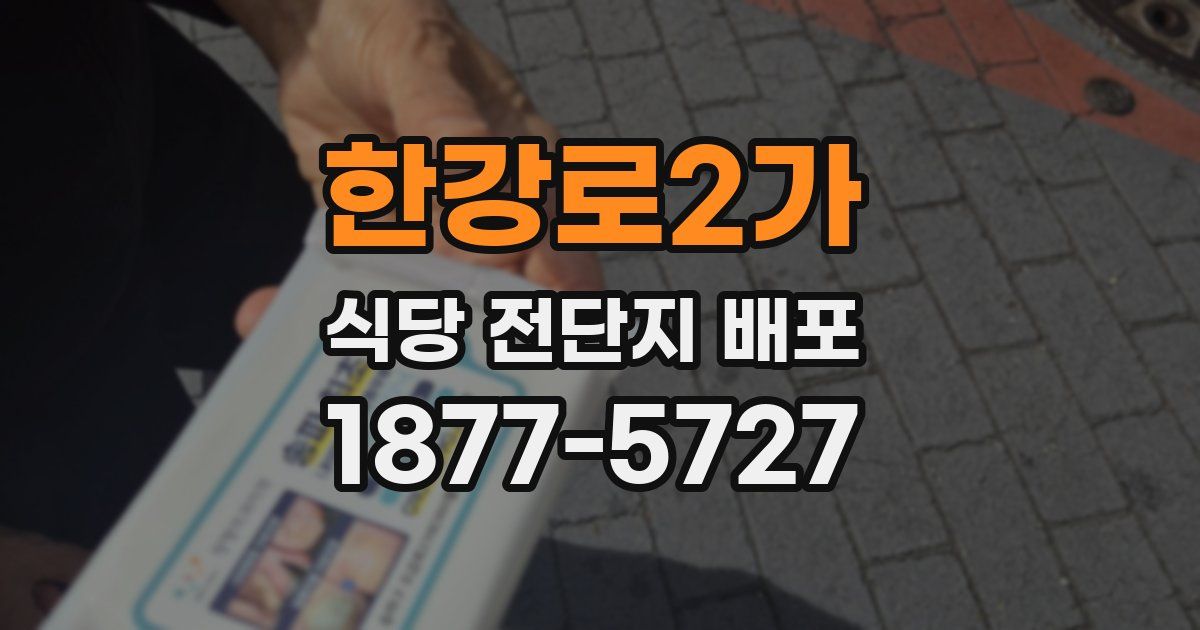 한강로2가 식당 전단지 배포