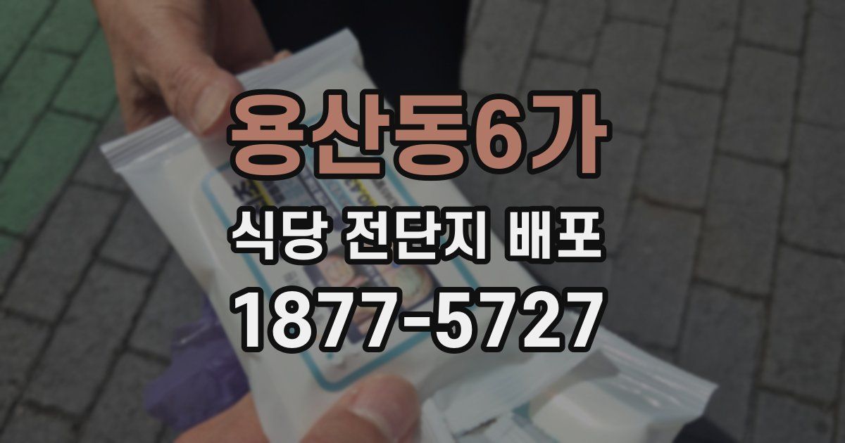 용산동6가 식당 전단지 배포