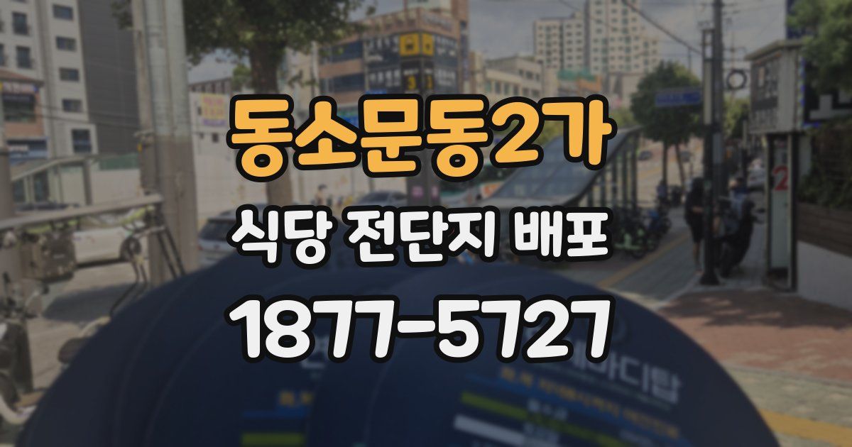 동소문동2가 식당 전단지 배포