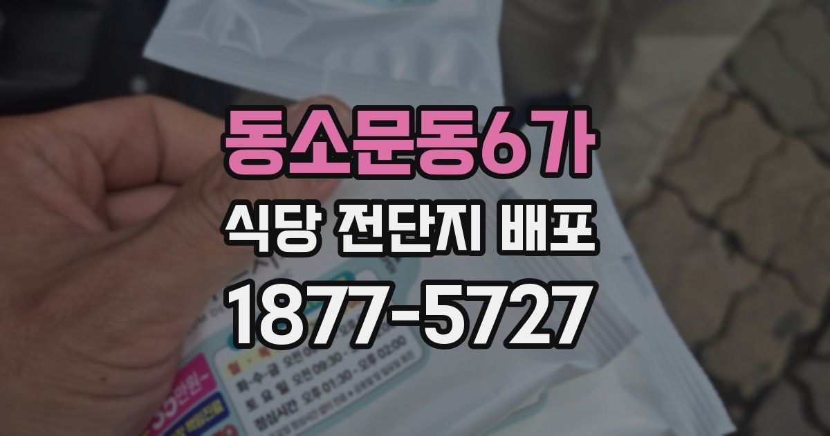 동소문동6가 식당 전단지 배포