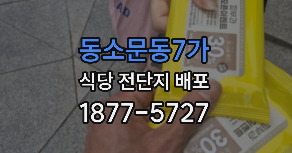 동소문동7가 식당 전단지 배포