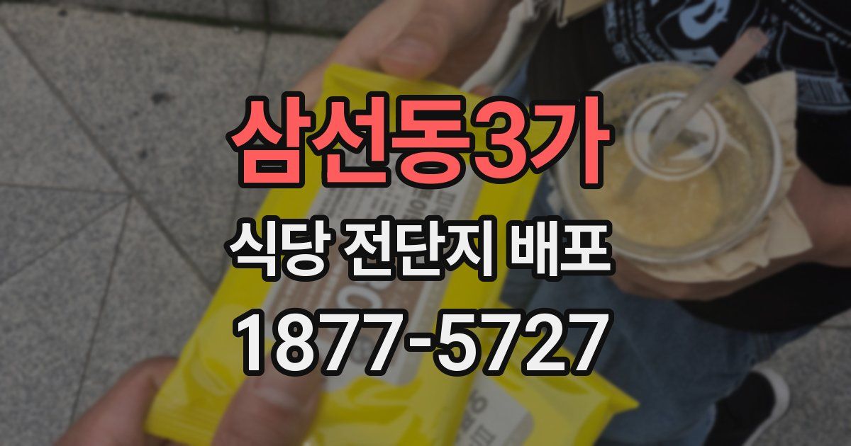 삼선동3가 식당 전단지 배포