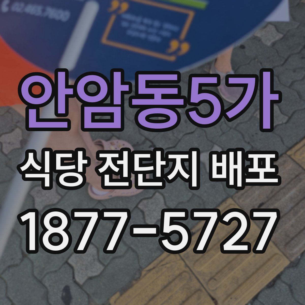 안암동5가 식당 전단지 배포