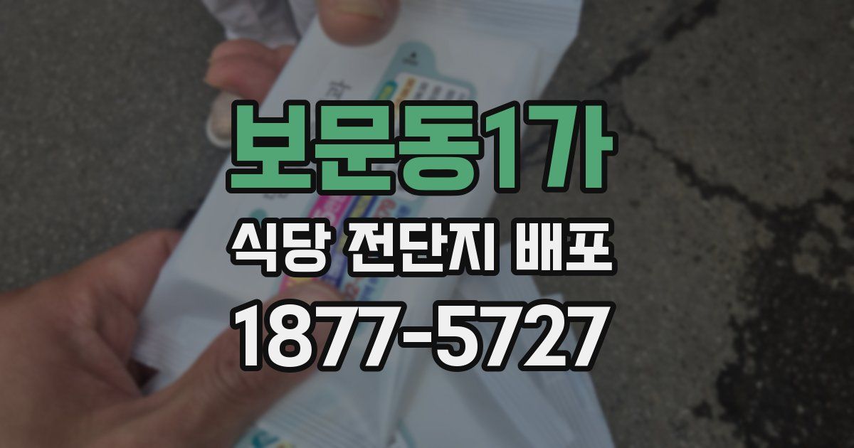 보문동1가 식당 전단지 배포