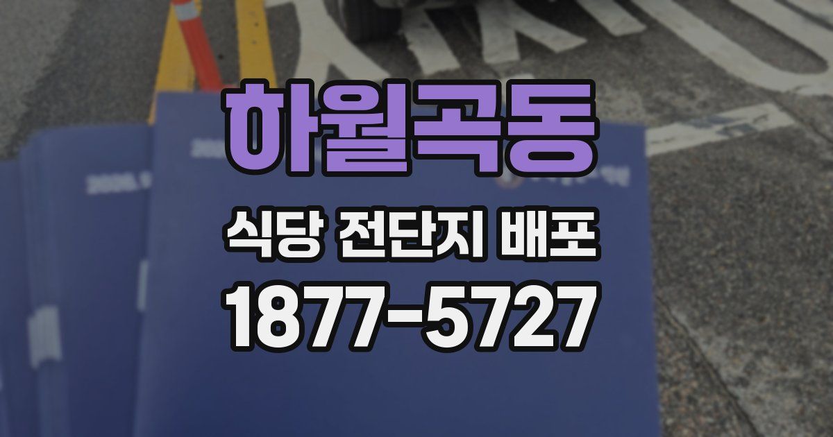 하월곡동 식당 전단지 배포