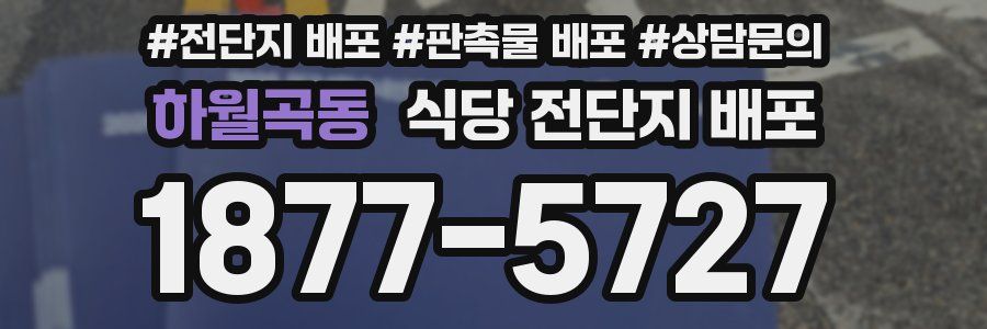 하월곡동 식당 전단지 배포