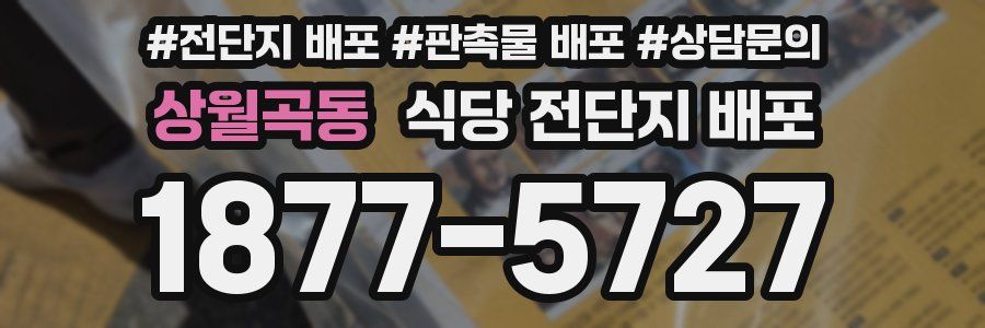 상월곡동 식당 전단지 배포