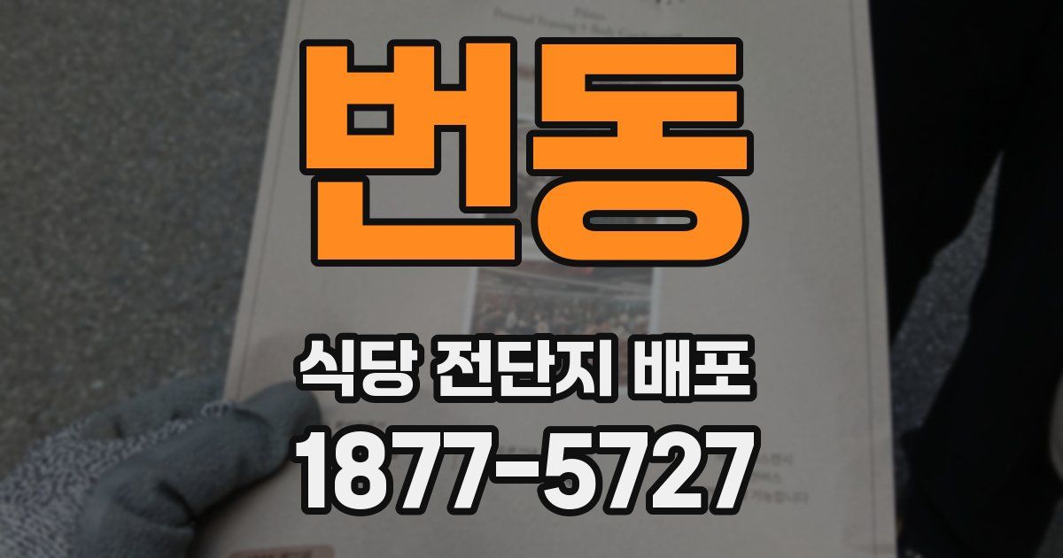 번동 식당 전단지 배포