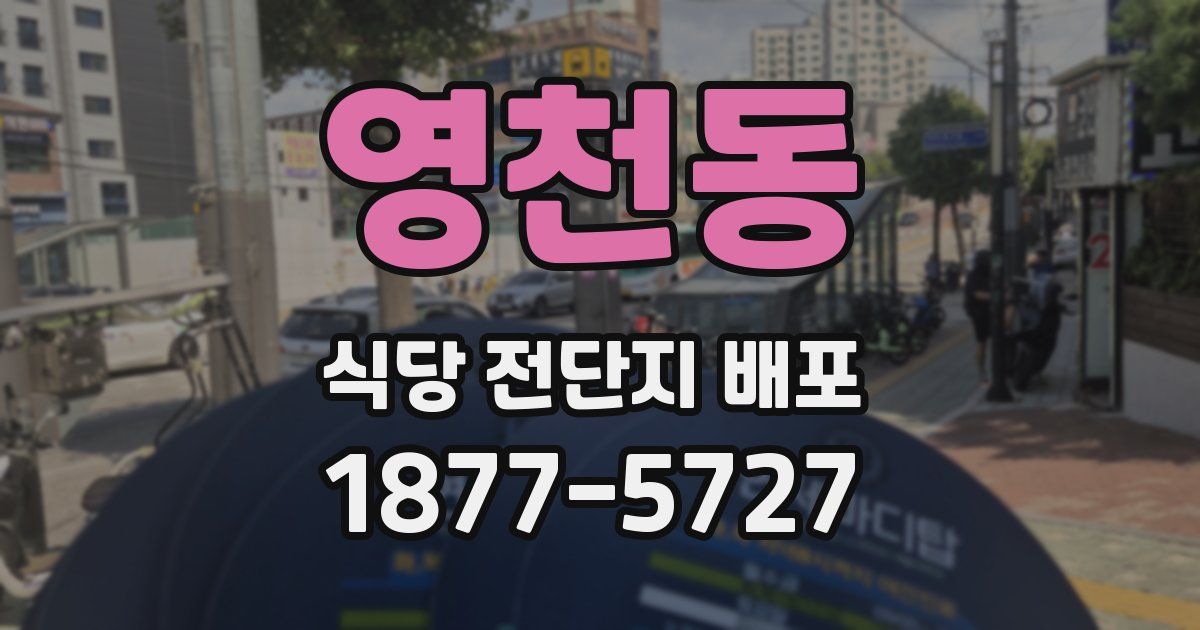 영천동 식당 전단지 배포