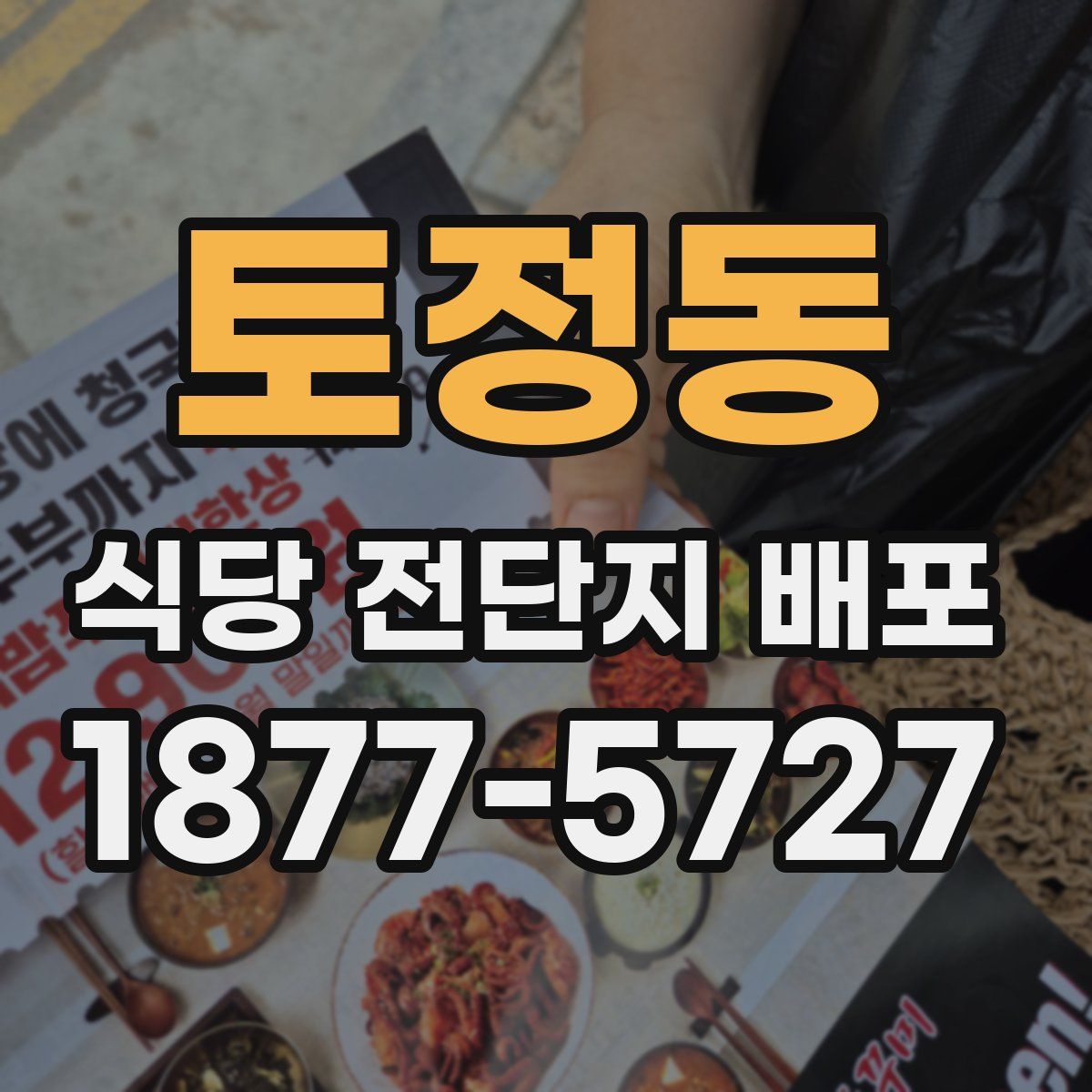 토정동 식당 전단지 배포