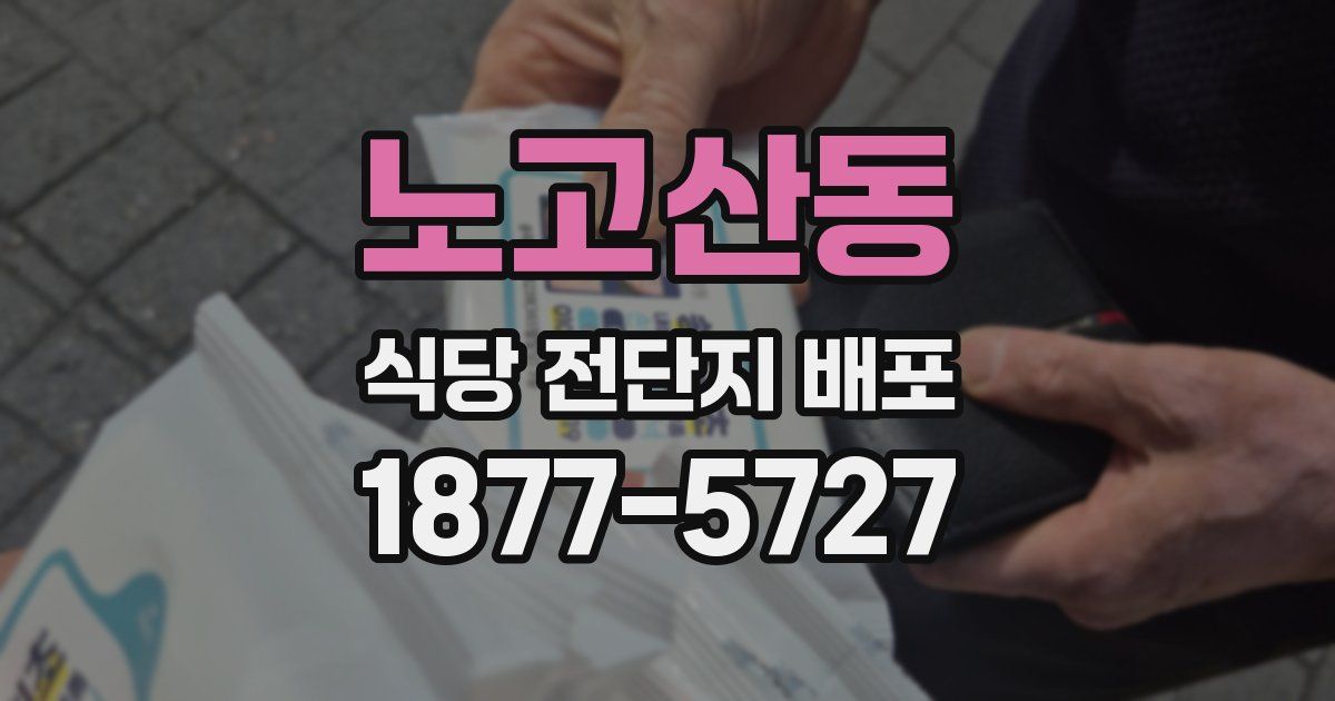 노고산동 식당 전단지 배포